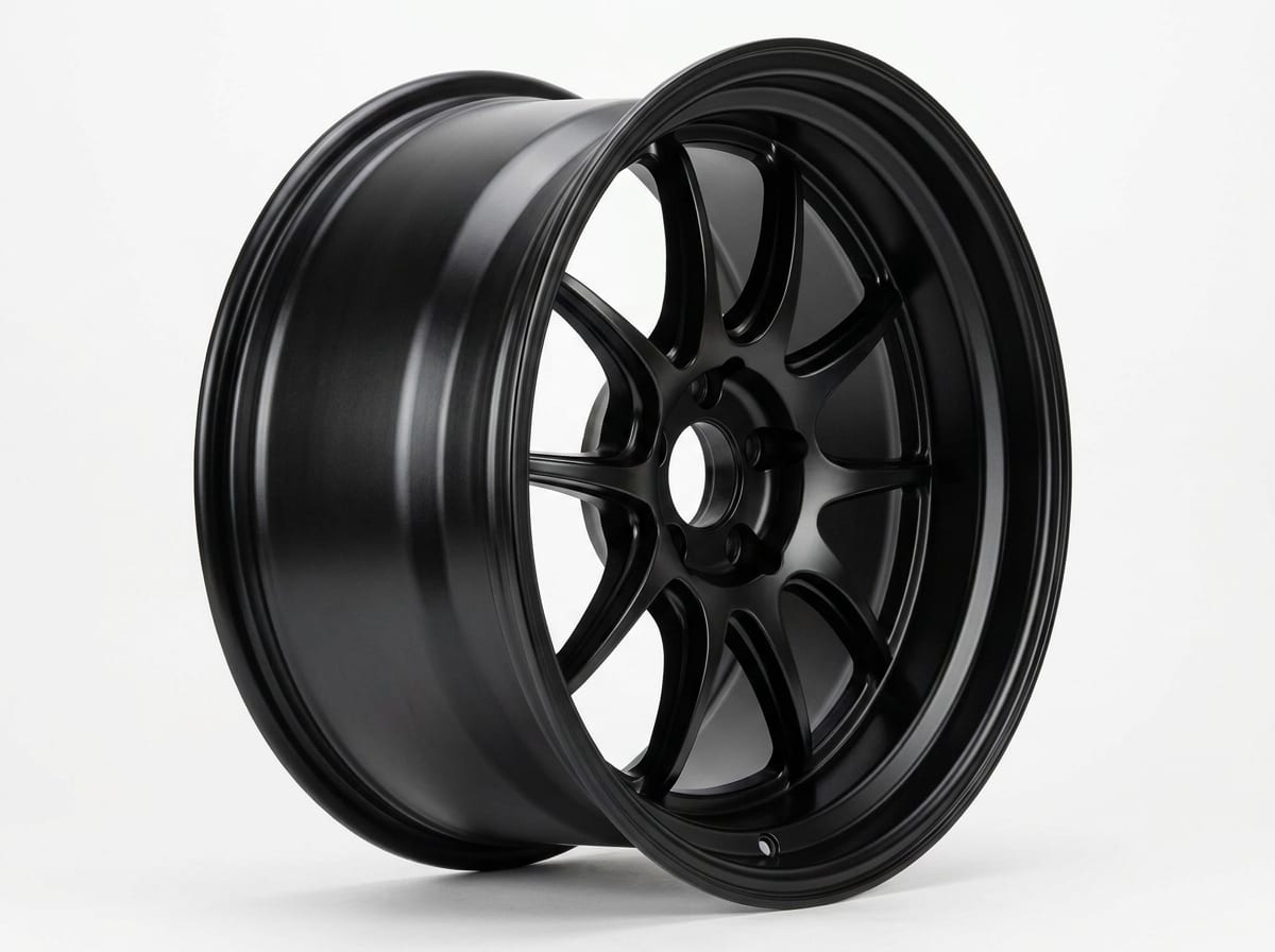 Satin matte black street wheel