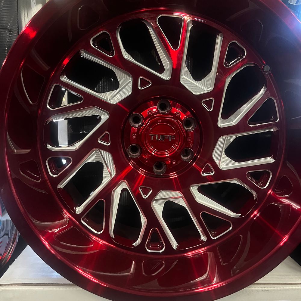 TUFF T4B candy red milled wheel